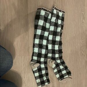 Checkered Kids Leg Warmers